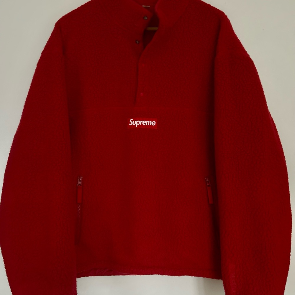Supreme Polartec Shearling pullover Reversible Re… - image 1